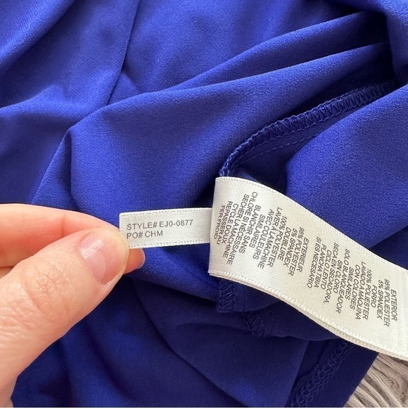 Eliza J Blue Ruched High Low Dress - Picture 12 of 13